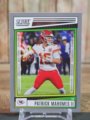 PATRICK MAHOMES 2022 SCORE SILVER BORDER SCORECARD #116 CHIEFS RARE SP ...