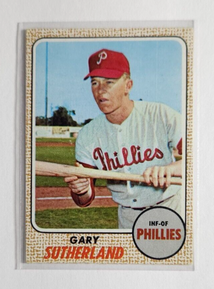 1968 Topps Philadelphia Phillies Baseball Card #98 Gary Sutherland - VG