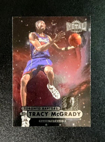 1997-98 Metal Universe Tracy McGrady #36, Rookie Card RC Raptors